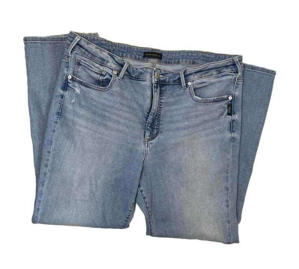 VTG Silver Jeans Co. Isbister Ankle Jeans Size 18W/29 Light Wash Denim